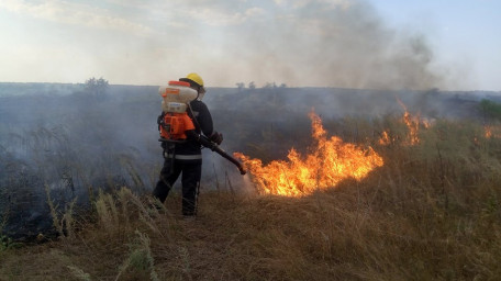 Каховці рятувальники двічі залучалися до гасіння пожеж в екосистемах